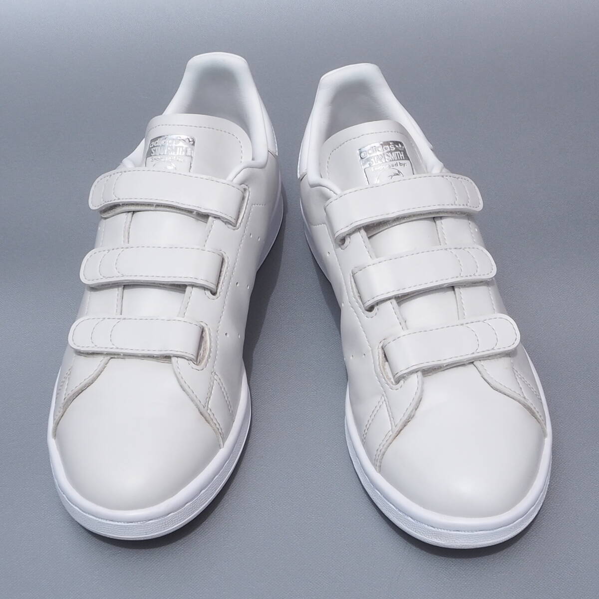 美品!! US7 1/2 / 25,5㎝ 限定 2021年 adidas BEAUTY & YOUTH限定 adidas STAN SMITH CF BY ベルクロ スタンスミス クリアグレー_画像3