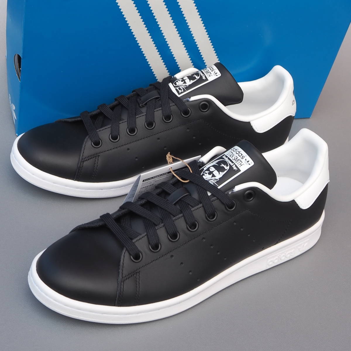 デッド!! US 8 1/2/ 26,5cm 新品!! 限定 23年製 adidas Originals STAN SMITH スタンスミス 黒 天然皮革_画像2