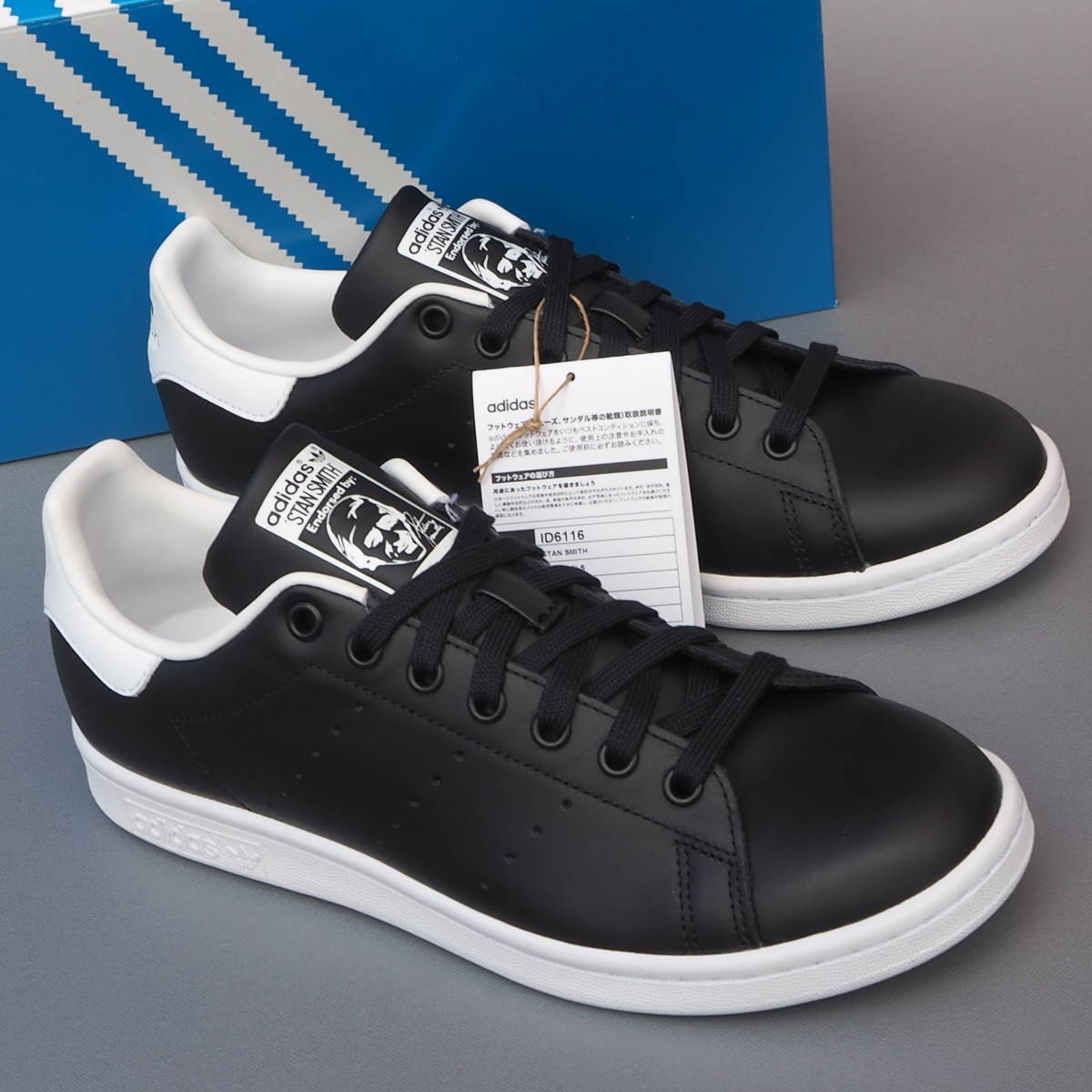 デッド!! US 8 1/2/ 26,5cm 新品!! 限定 23年製 adidas Originals STAN SMITH スタンスミス 黒 天然皮革_画像1