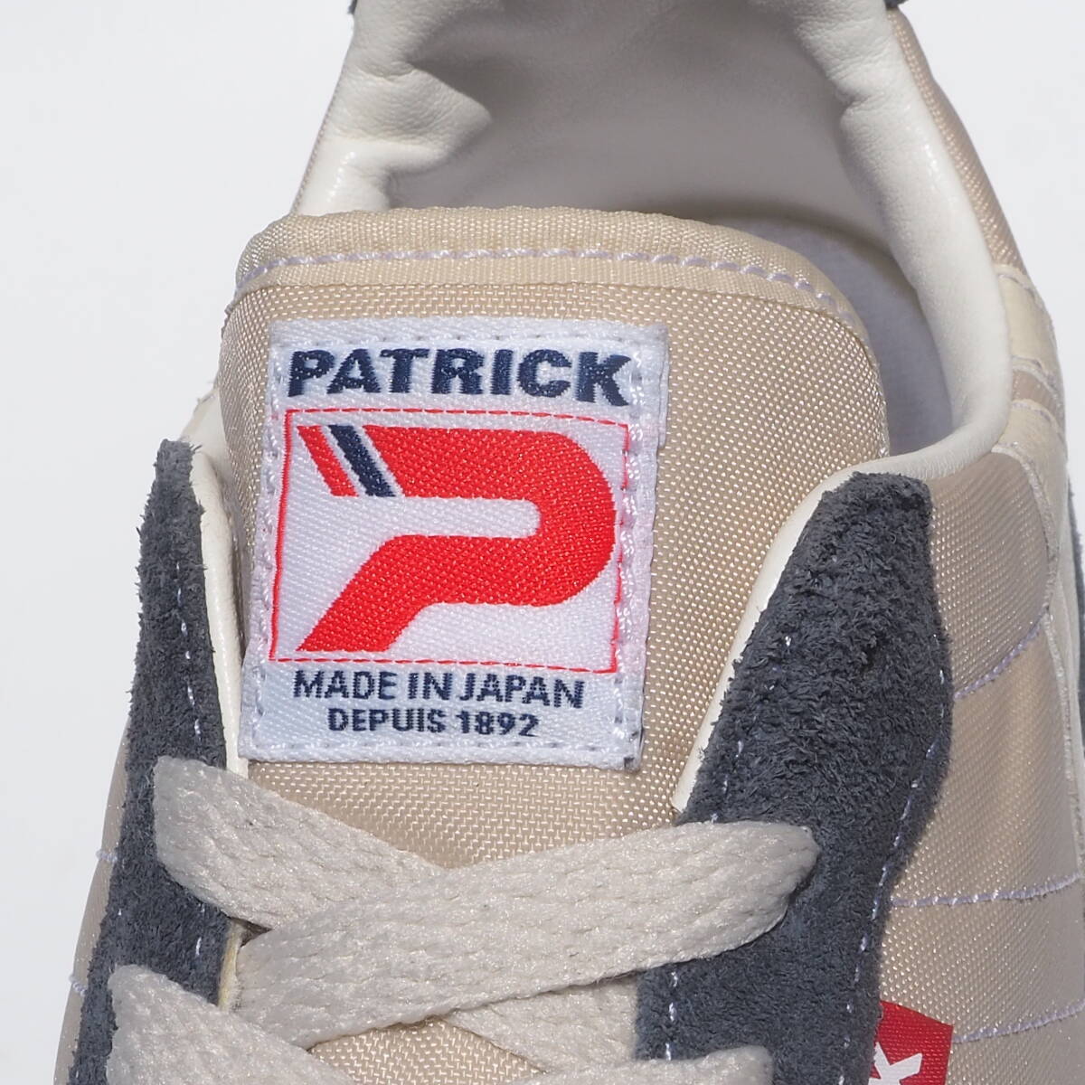 美品 38/24cm 限定カラー PATRICK マラソン グレーｘベージュ パトリック スニーカー_画像8