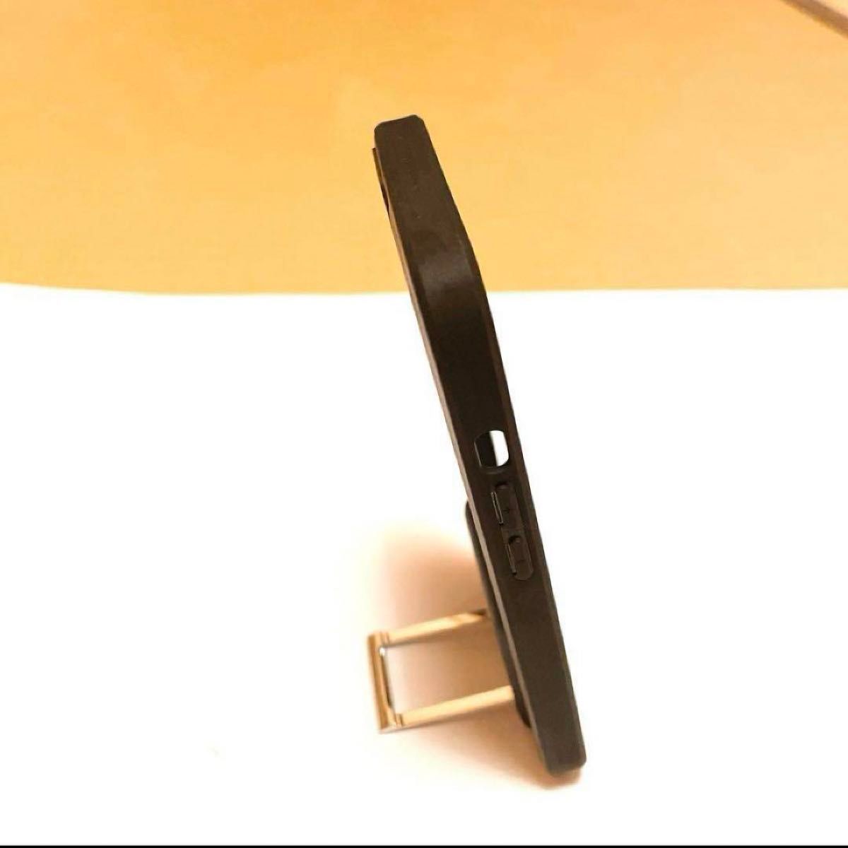 iPhone13 スマホカバー　スタンド内蔵　ブラック