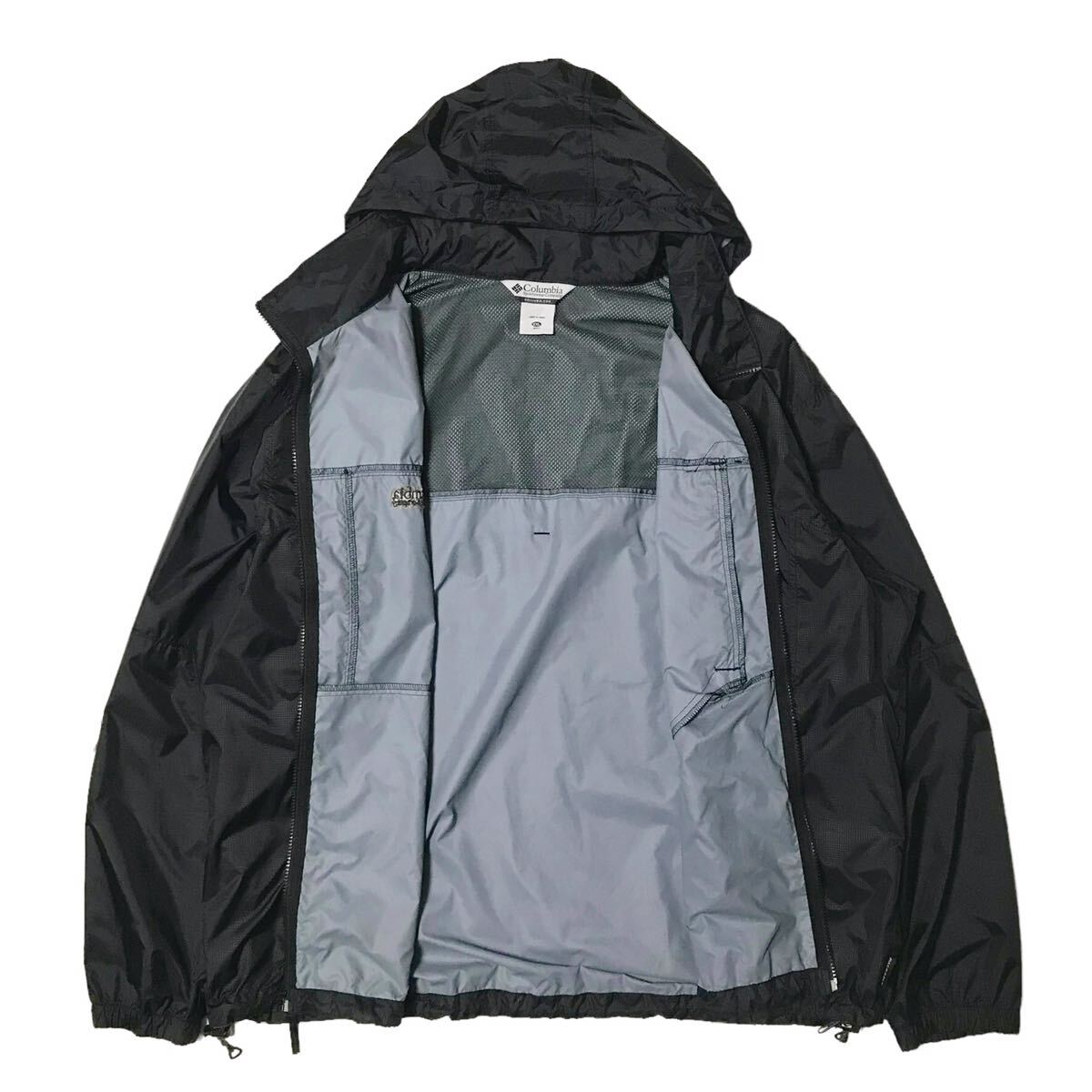 Columbia ナイロンジャケット マウンテンパーカー ブラック 黒 XXL コロンビア アウトドア NORTH FACE PATAGONIA HELLY HANSEN 古着 90s_画像6