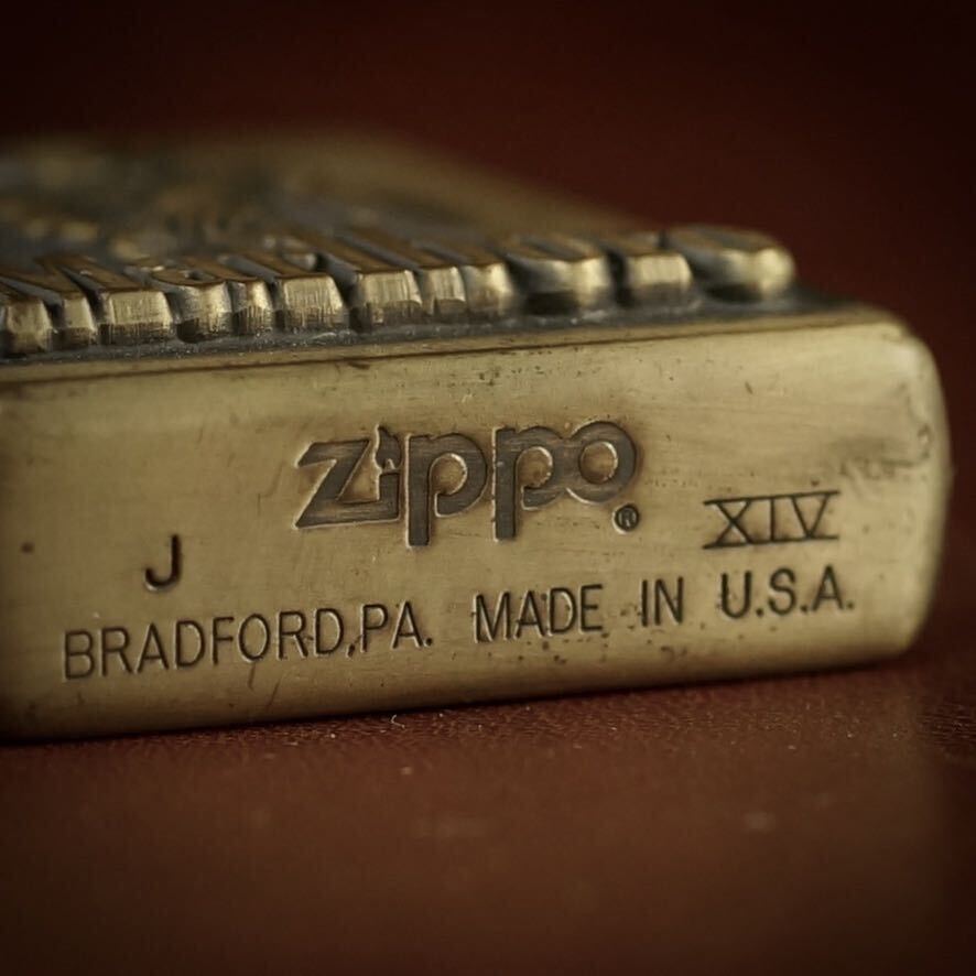 【 特別出品 】1円スタート 未使用 純正品 1998年 Marlboro Zippo マールボロ Country カウボーイジッポー Antique Brassの画像7