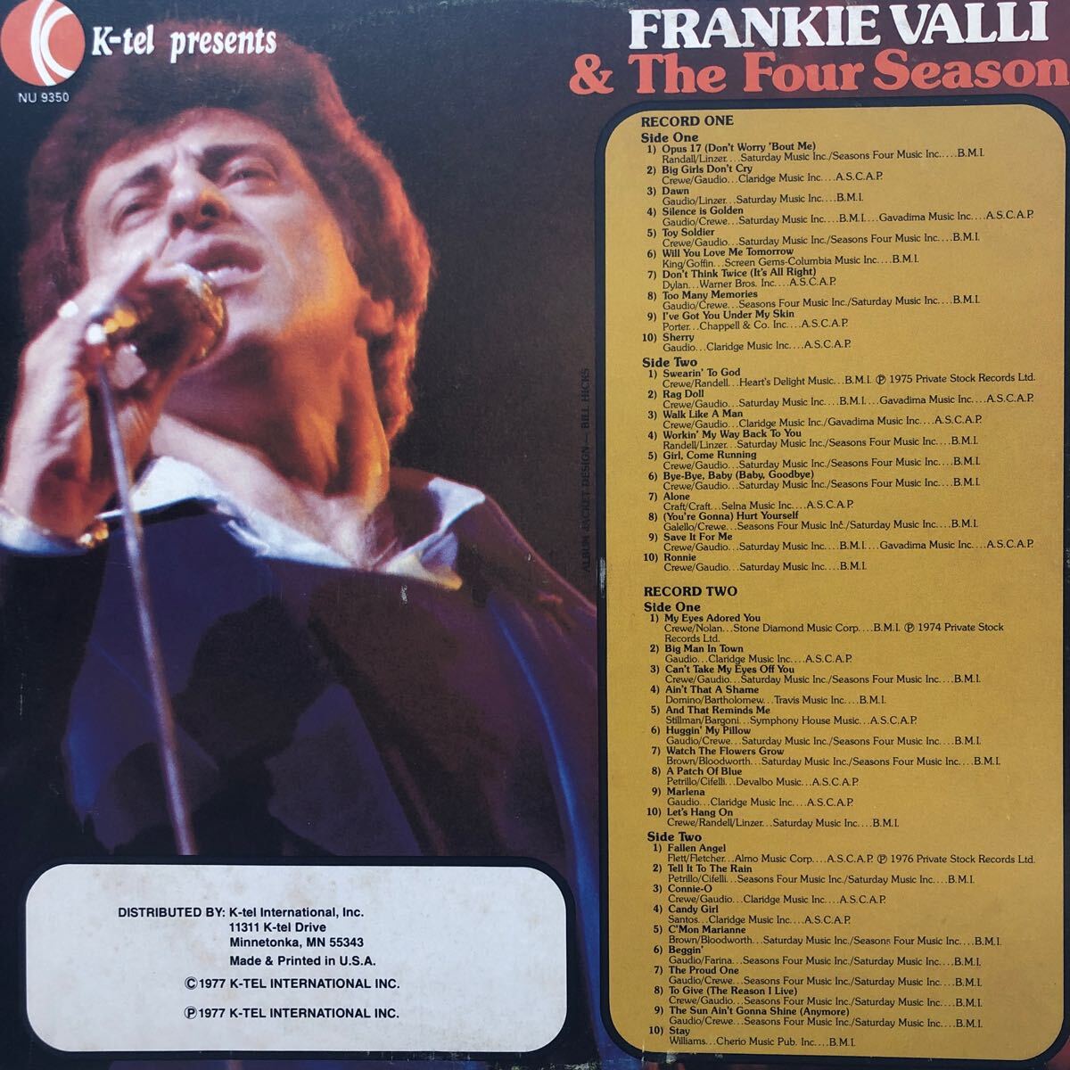二枚組 V.A. FRANKIE VALLI & The Four Seasons 2LP 見開きジャケット レコード 5点以上落札で送料無料i_画像3