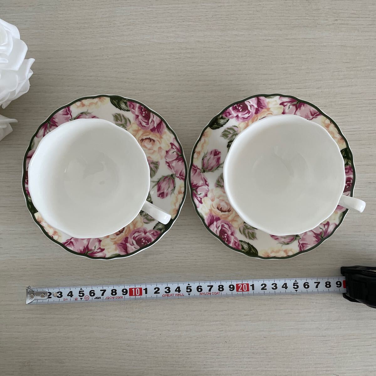 ソーサー カップ ティーカップ 2客　BONE CHINA NARUMI_画像7