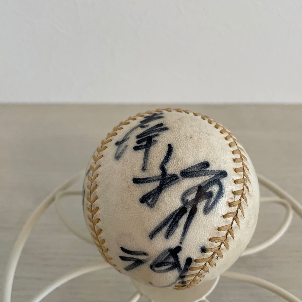  autograph autograph ball autograph ball ball baseball .. virtue autograph Showa era 30 period that time thing west iron lion z? Taiyou ho e-ruz