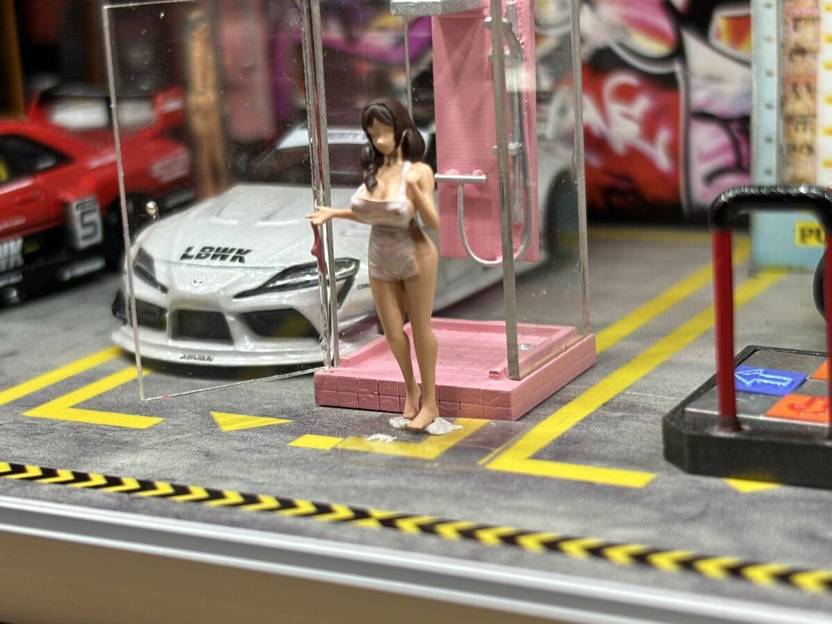 1/64 スケール ジオラマ お風呂上がり エプロン姿 セクシー フィギュア 日本未発売 限定一体 Hot Wheels の画像3