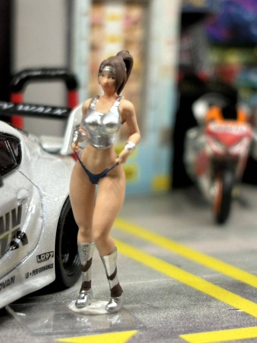 1/64　トレーニング女子　美ボディー　フィギュア　精密塗装　顔も塗装　トミカサイズ　ジオラマ　MINI GT LBWK 日本未発売　ミニカー 戦士_画像9