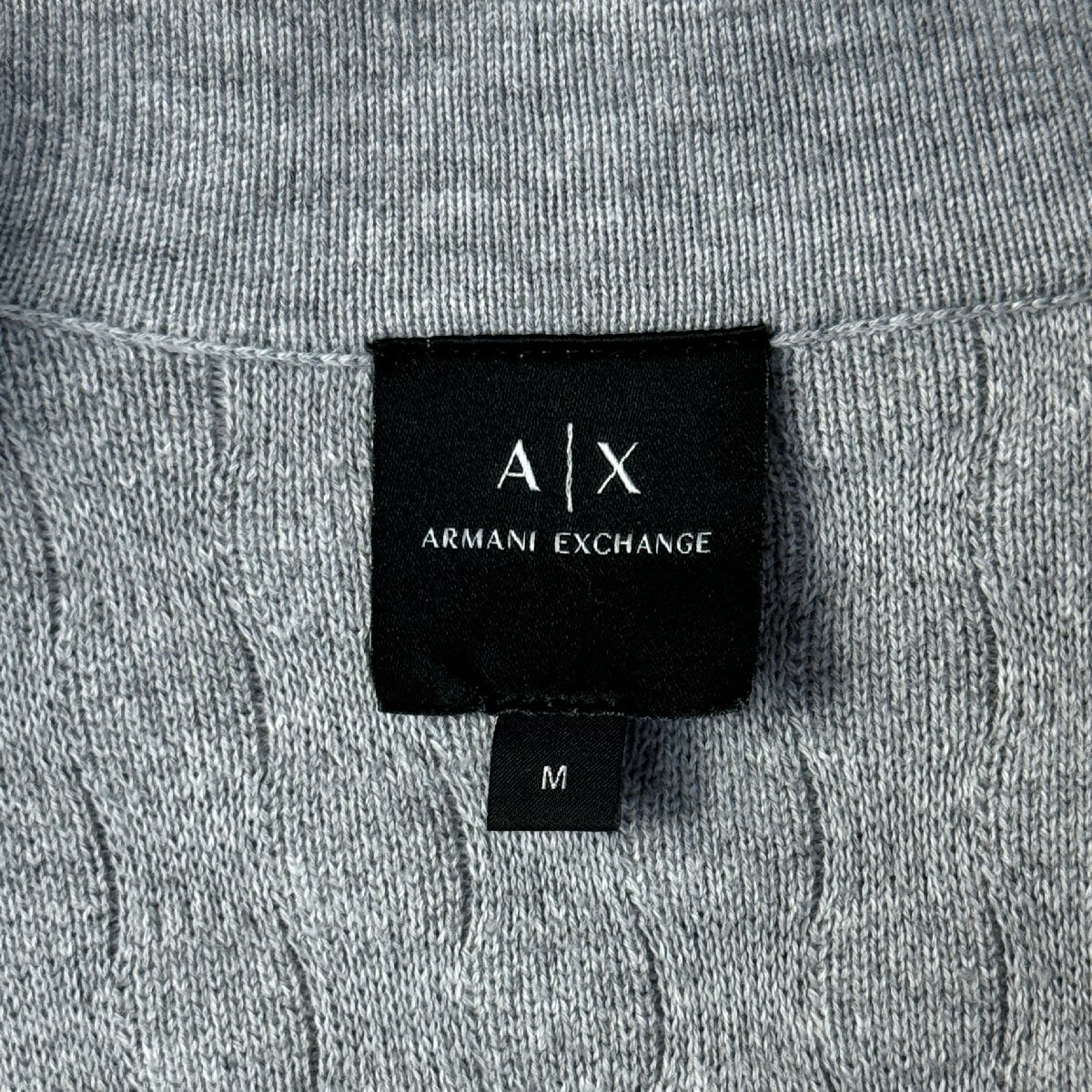 未使用並/L相当★アルマーニ/ARMANI EXCHANGE 凹凸 ブロックチェック ダミエ柄 カーディガン 厚手 シングル ジャケット メンズ グレー_画像9