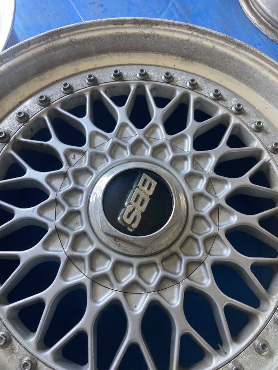 BBS 旧車 17インチ8J/1本-9J/2本/OFF43/40/PCD114.3-5H/ハブ58mmキズ汚れあり歪みありクラックありません3本アルミホイール_画像4