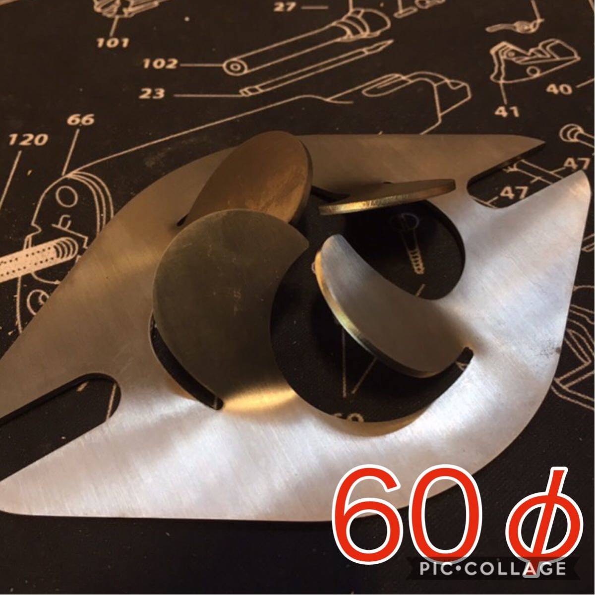 フランジサイレンサー 60φ 消音 トルクアップ インナーサイレンサー マフラーの画像1