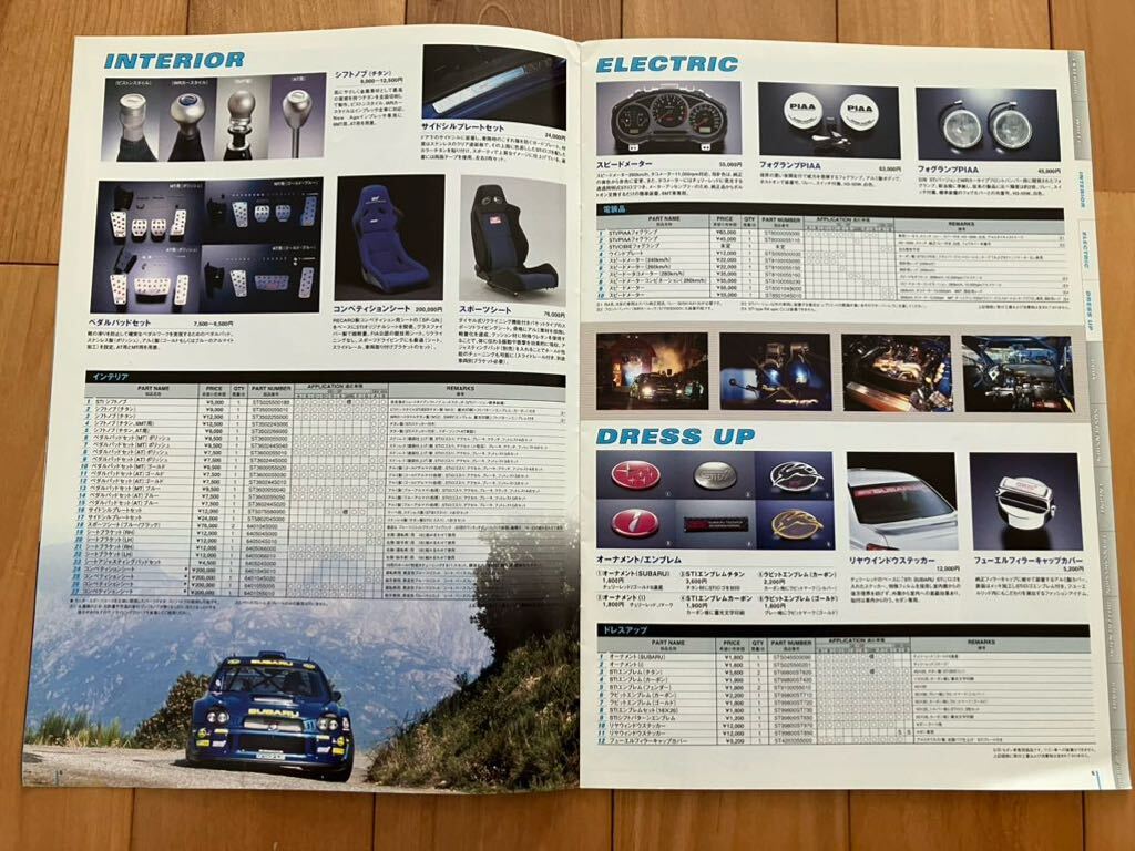  Subaru Impreza для STI спорт каталог 2002.1~ STI SPORT PARTS CATALOGUE2002.1~