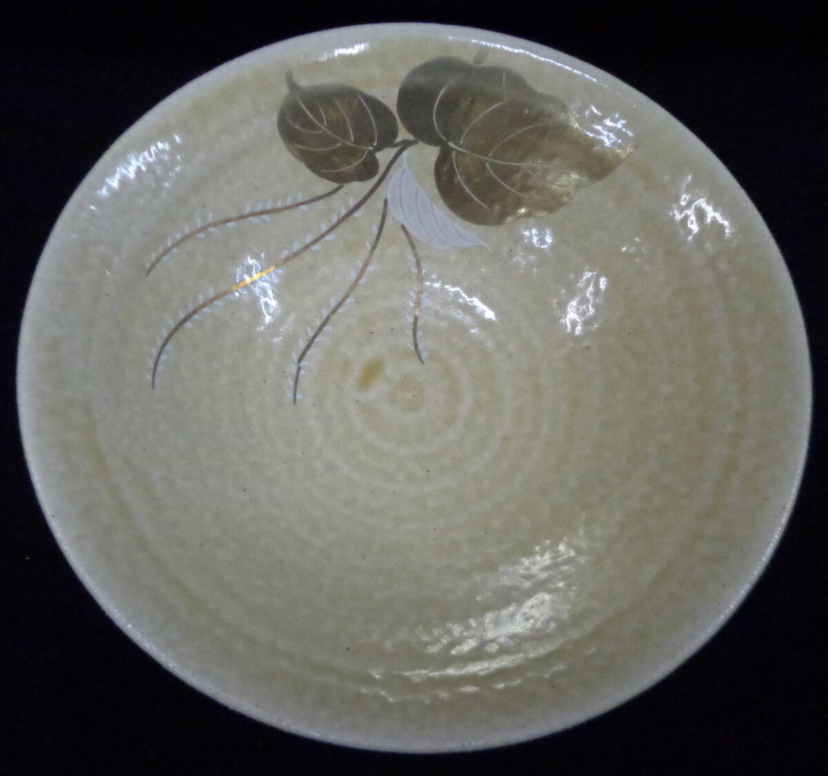 長期自宅保管品　未使用　金彩草花　平鉢　5客　口径15.5ｃｍ×高さ4.8ｃｍ_画像4