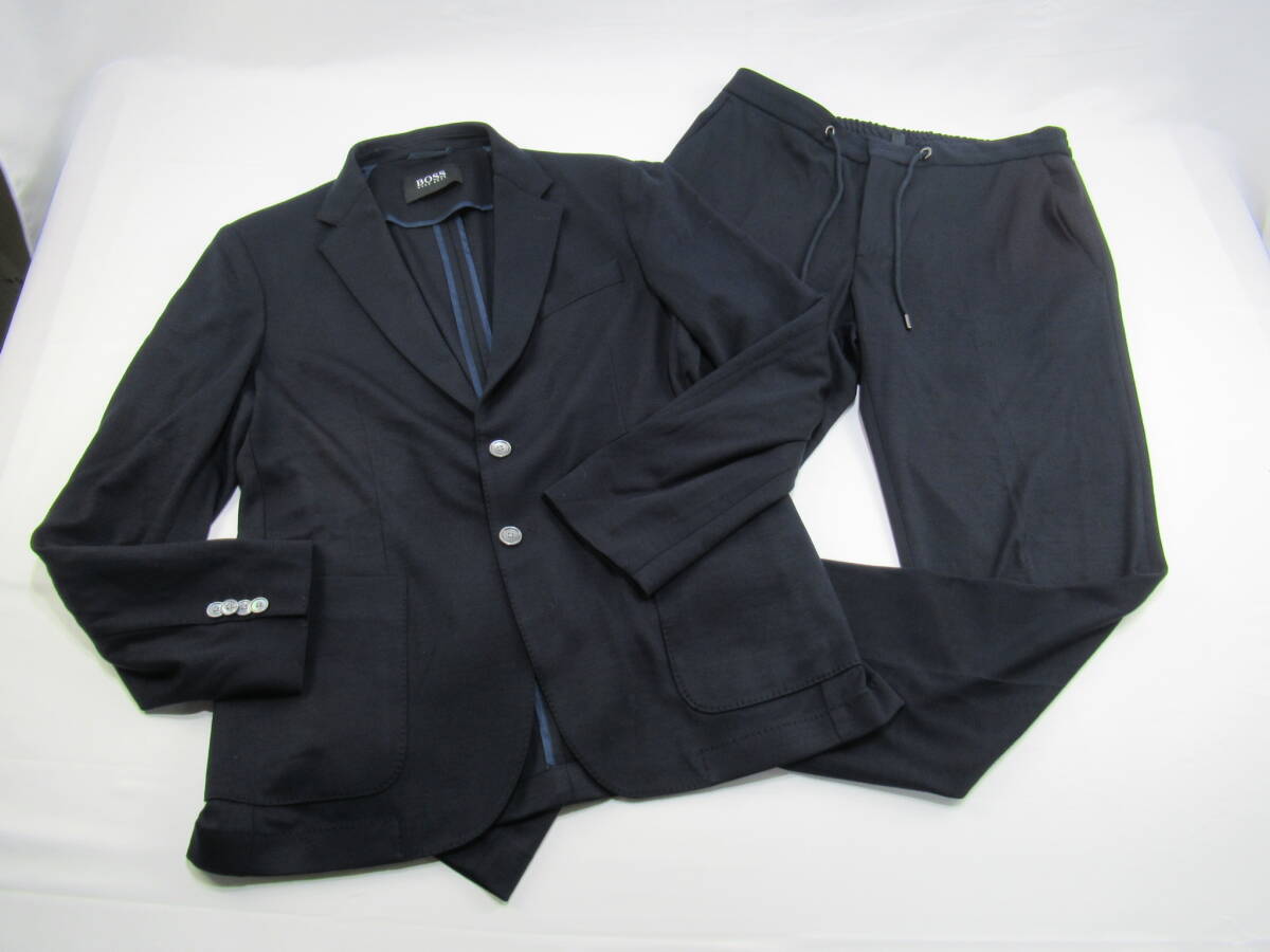 【送900円】　1019　HUGO BOSS　ヒューゴボス　メンズ　シングルスーツ　2ピース　ジャケット(US 38R)＆パンツ(US 32R)　サイズ違い_画像1