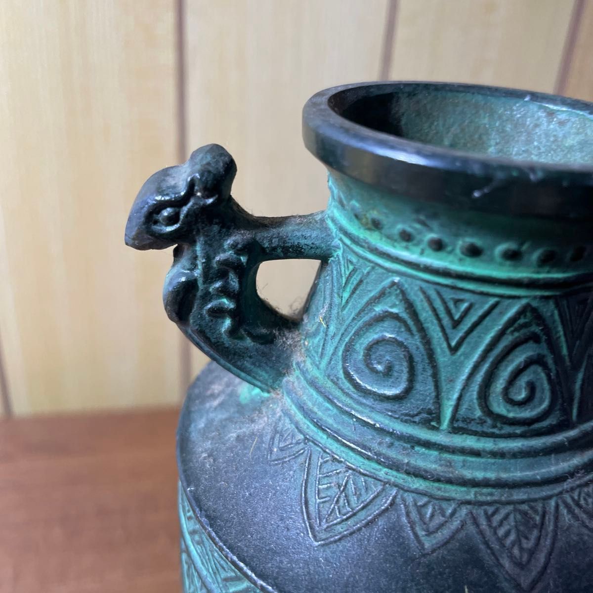 青花斗彩八宝紋天子壺 工芸品 美術品 置物 青銅花瓶花器壺アンティーク置物金属工芸品