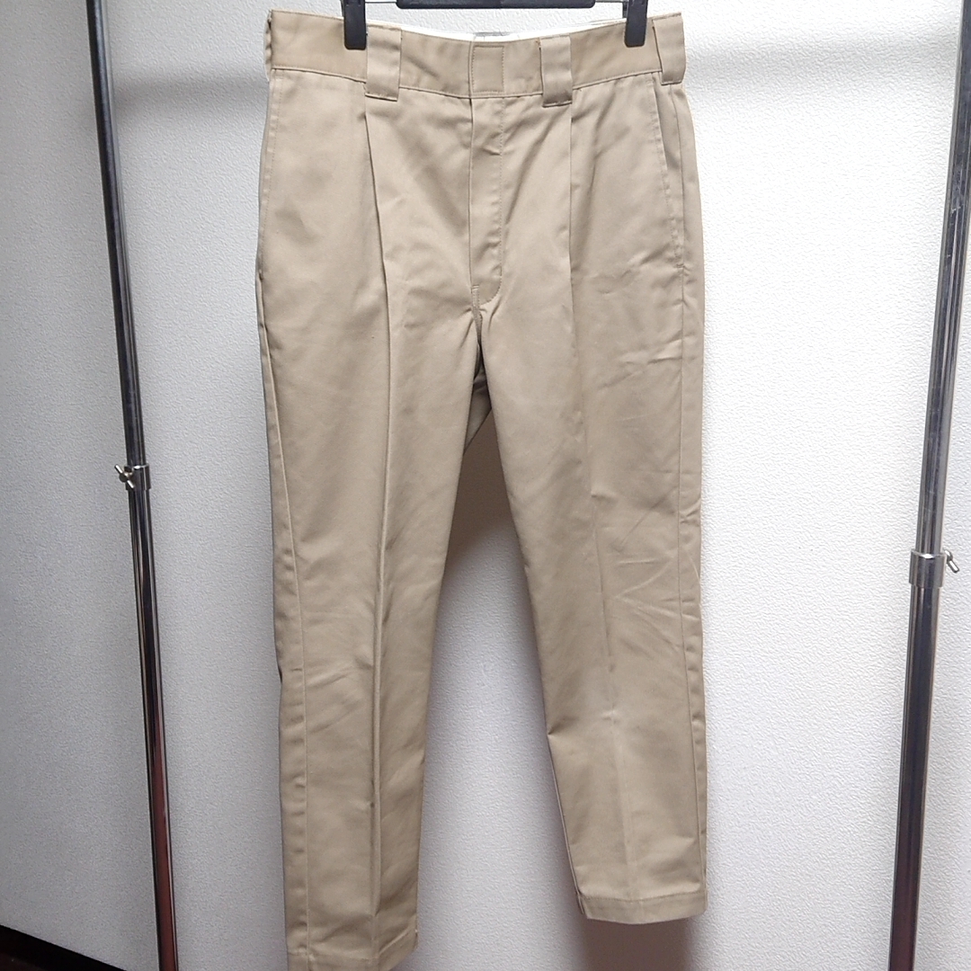 【別注】◆ COOTIE X DICKIES ◆ クーティー ディッキーズ ボトム ワンタック トラウザー パンツ CTE-21S105D ベージュ S_画像1