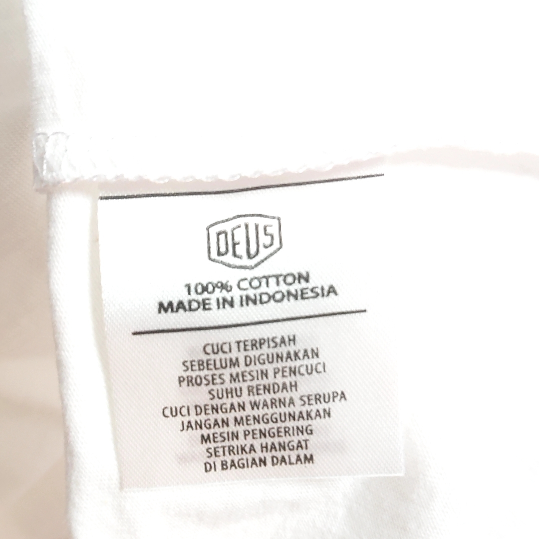 【未使用】DEUS EX MACHINA デウス エクス マキナ ポケット Tシャツ ホワイト プリント ロゴ S_画像6