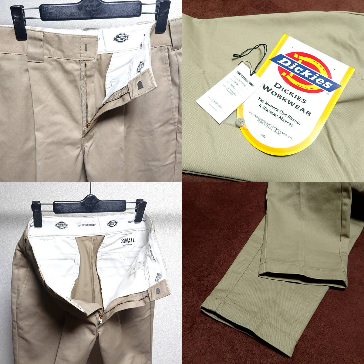 【別注】◆ COOTIE X DICKIES ◆ クーティー ディッキーズ ボトム ワンタック トラウザー パンツ CTE-21S105D ベージュ S_画像5