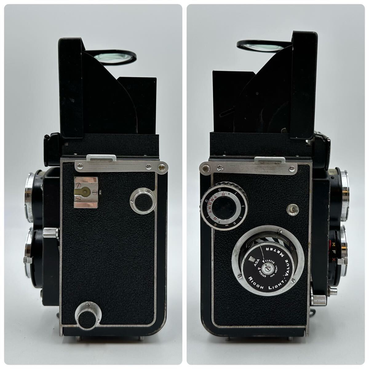 RICOHFLEX リコーフレックス 二眼レフカメラ RIKENON 1:3.5 f=8cm SEIKOSHA-MXL シャッターOK 動作未確認 ジャンク 現状品の画像4