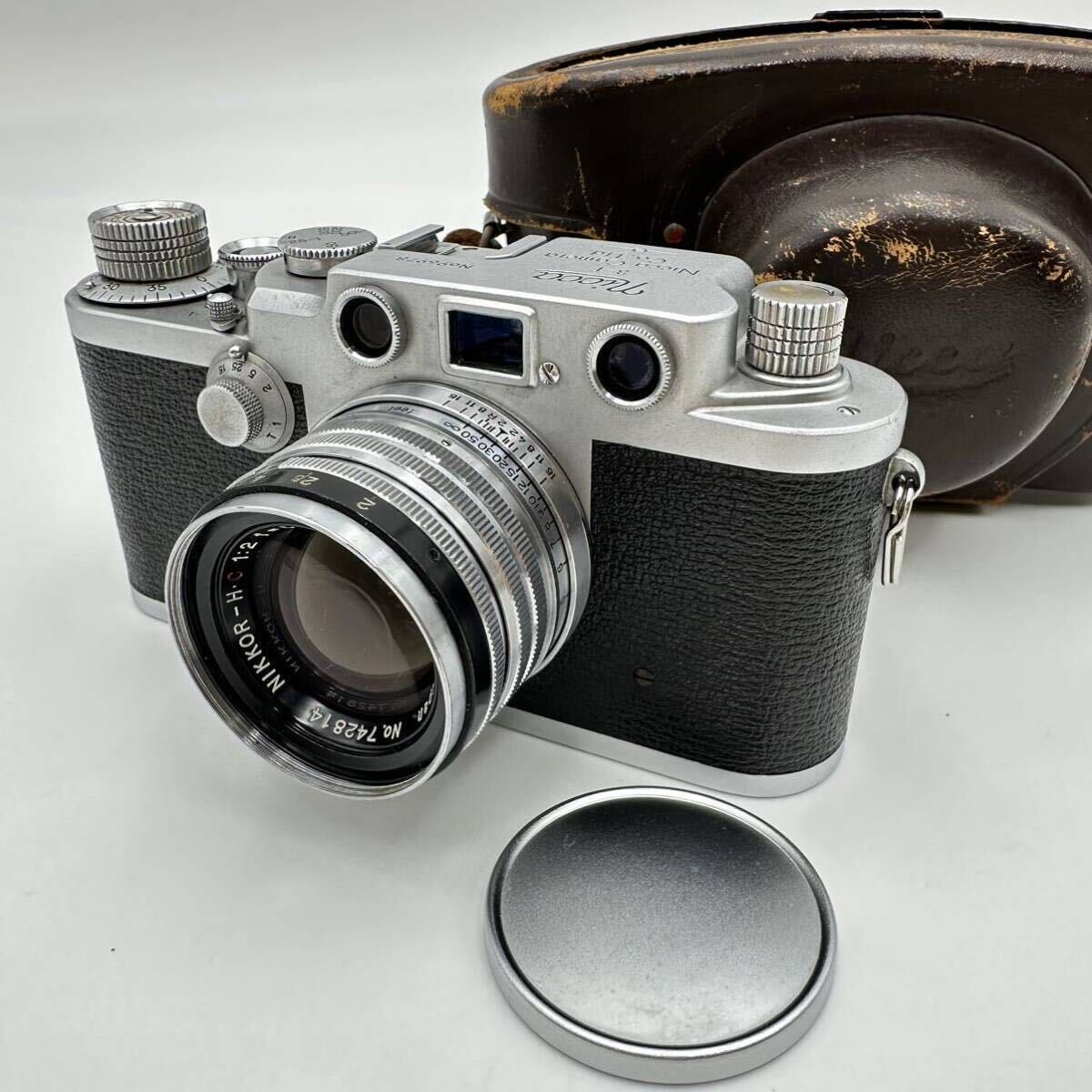 Nicca ニッカ 3-F バルナックライカ型 NIKKOR-H.C 1:2 f=5cm 黒帯 レンジファインダー フィルムカメラ シャッターOK 現状品 中古品_画像1