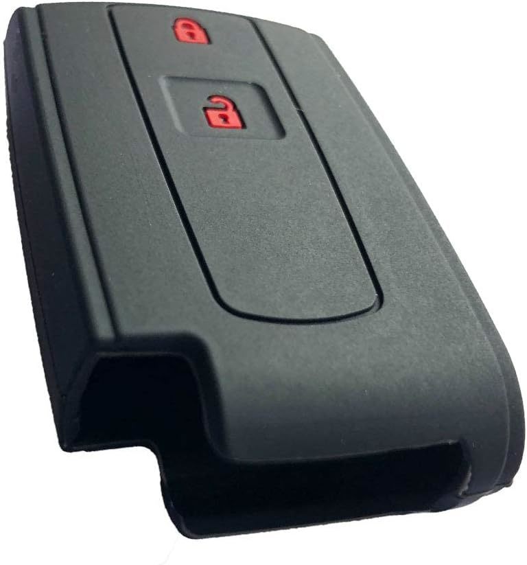 2ボタン ダイハツ車 互換 シリコン製 スマートキーケース タント/タントカスタム/ムーヴ/ムーヴカスタム/パッソ等適応 ブラック+赤ボタン_画像3