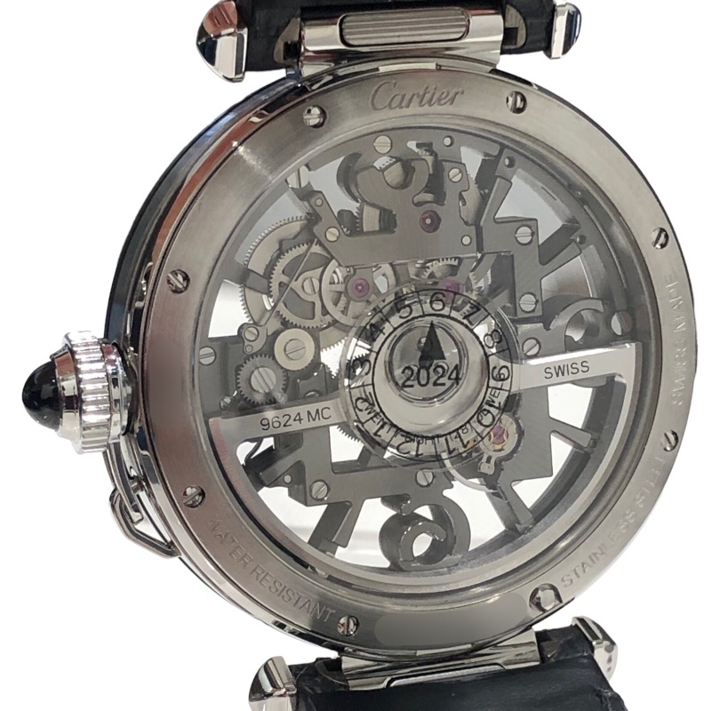  Cartier Cartier Pacha de Cartier WHPA0017 skeleton SS wristwatch men's used 