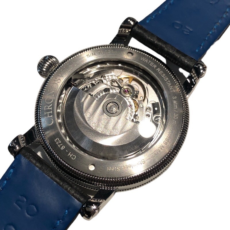 Chronoswiss CHRONOSWISS Sirius CH8723-BL blue SS wristwatch men's used 