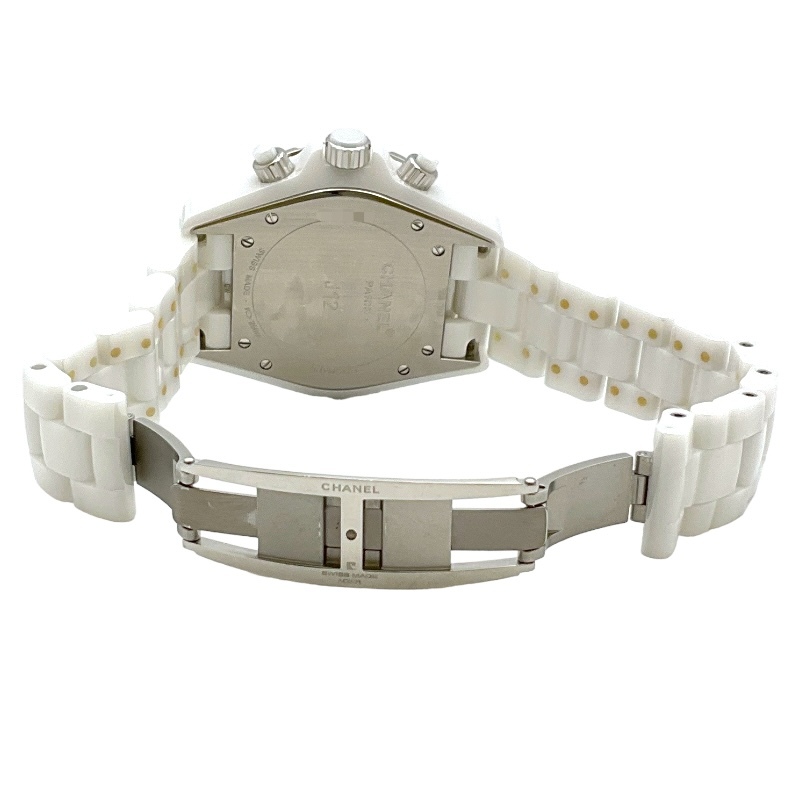  Chanel CHANEL J12 хронограф H2009 белый керамика наручные часы мужской б/у 