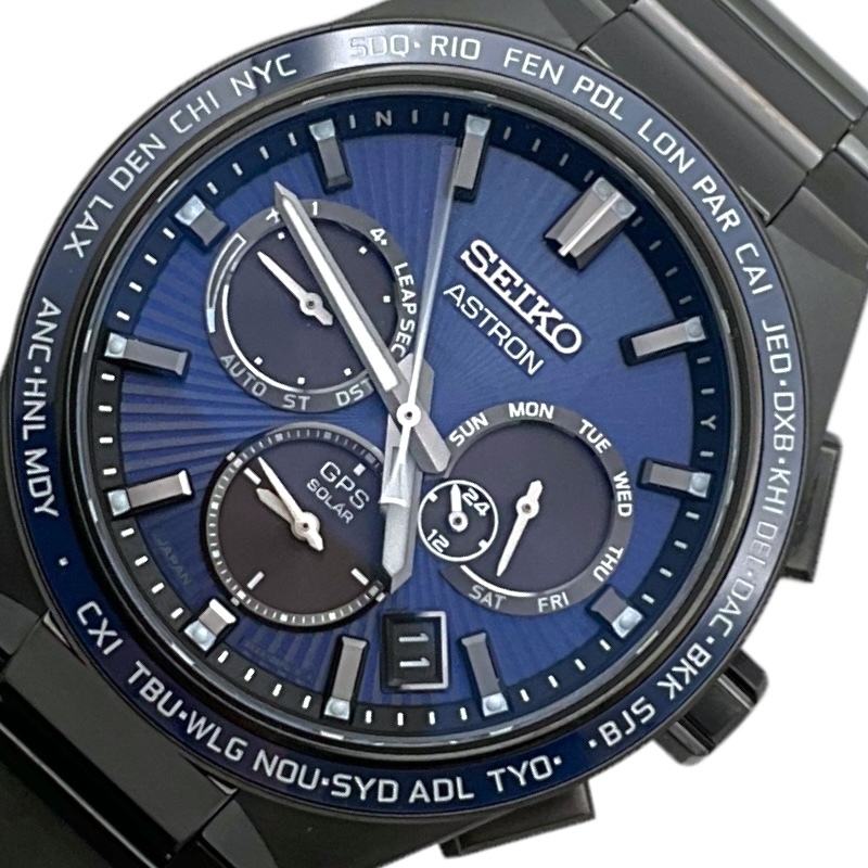 セイコー SEIKO アストロンネクスター SBXC121 ブルー チタン 腕時計 メンズ 中古_画像1