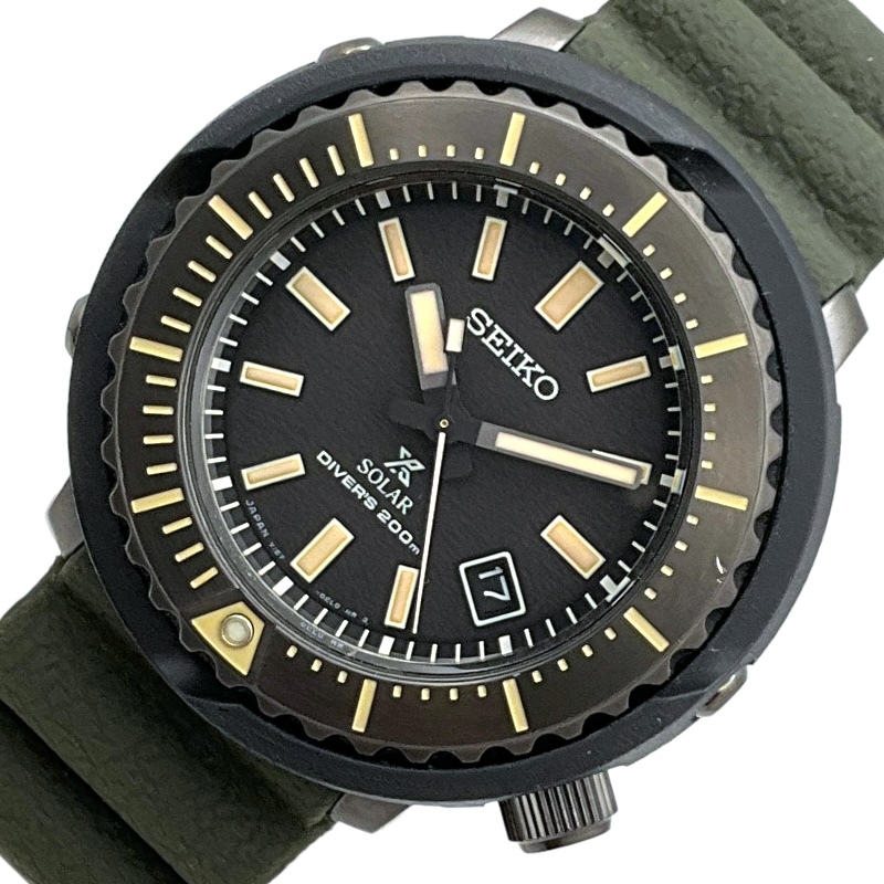 セイコー SEIKO プロスペック ダイバーズ SNE543J1 ブラック SS 腕時計 メンズ 中古_画像1