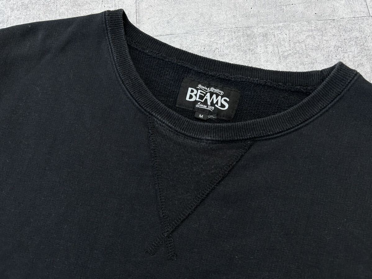 BEAMS передний V приспособление безрукавка тренировочный майка футболка beam стрейнер одноцветный черный надежно считая . материалы .9623