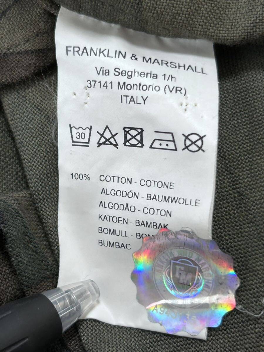 FRANKLIN MARSHALL 正規品 総柄シャツ ボタンダウン 迷彩風　　フランクリン マーシャル 長袖シャツ ロゴボタン ポケット セレカジ 柳9556_画像6