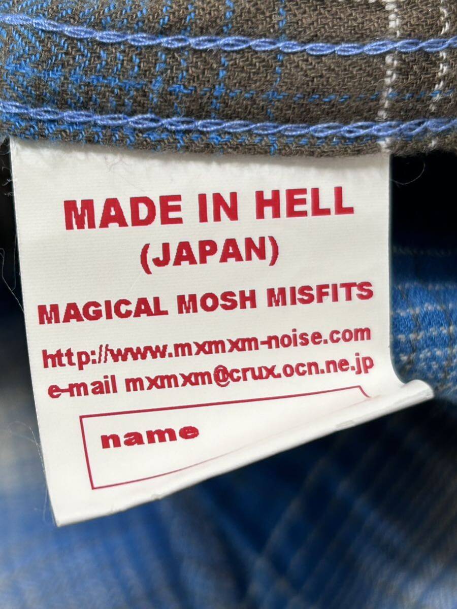 美品 MAGICAL MOSH MISFITS オンブレチェック 半袖 シャツ　　マジカルモッシュミスフィッツ ボタンダウン 4ポケット シワ加工 柳9616_画像5