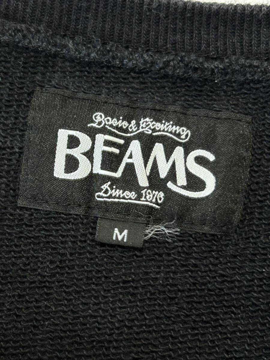 BEAMS передний V приспособление безрукавка тренировочный майка футболка beam стрейнер одноцветный черный надежно считая . материалы .9623