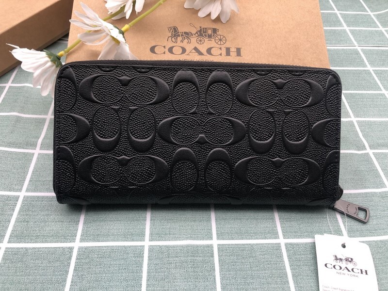 財布 長財布 COACH コーチ プレゼント ブラック メンズ 新品未使用 ラウンドファスナー レザー 小銭入れあり ウォレット ブランド C211の画像6