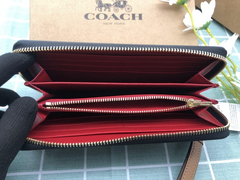 コーチ 財布 長財布 COACH メンズ レディース 新品 ストラップ付き 馬車 ブラック ウォレット プレゼント ブランド ギフト 贈り物 C125_画像7