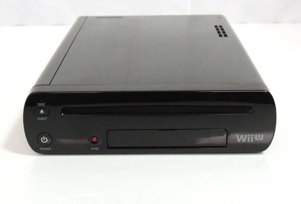 * nintendo Nintendo Wii U WUP-101 32GB black black body game pad soft 5 point attaching . operation verification settled the first period . settled secondhand goods ③