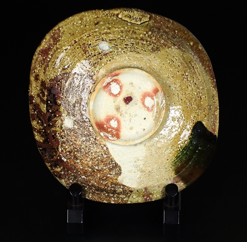 【鯉江良二】秀逸作 オリベ皿 躍動感溢れる見事な逸品！ 共箱 保証_画像3