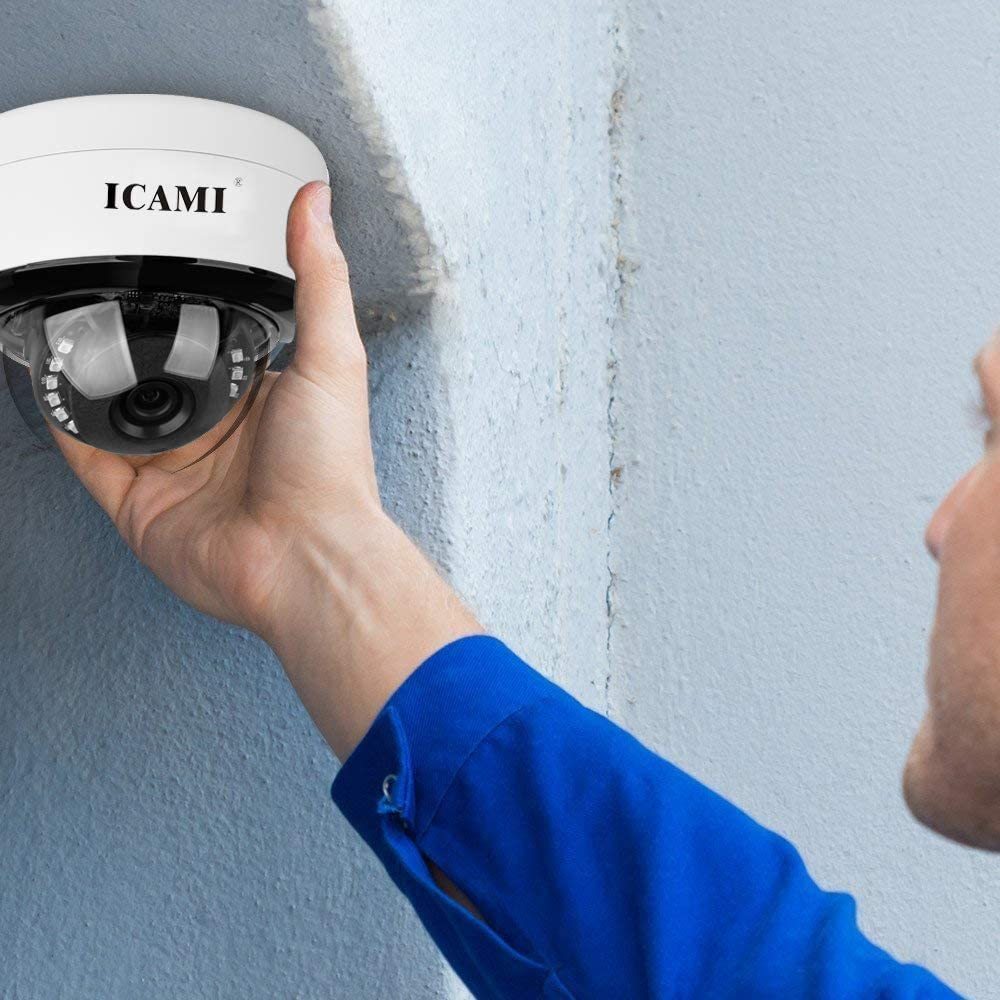 ICAMI 防犯カメラ 監視カメラ SDカード録画 留守 ネットワークカメラ 家庭用 スマホ マイク内蔵 500万画素_画像4