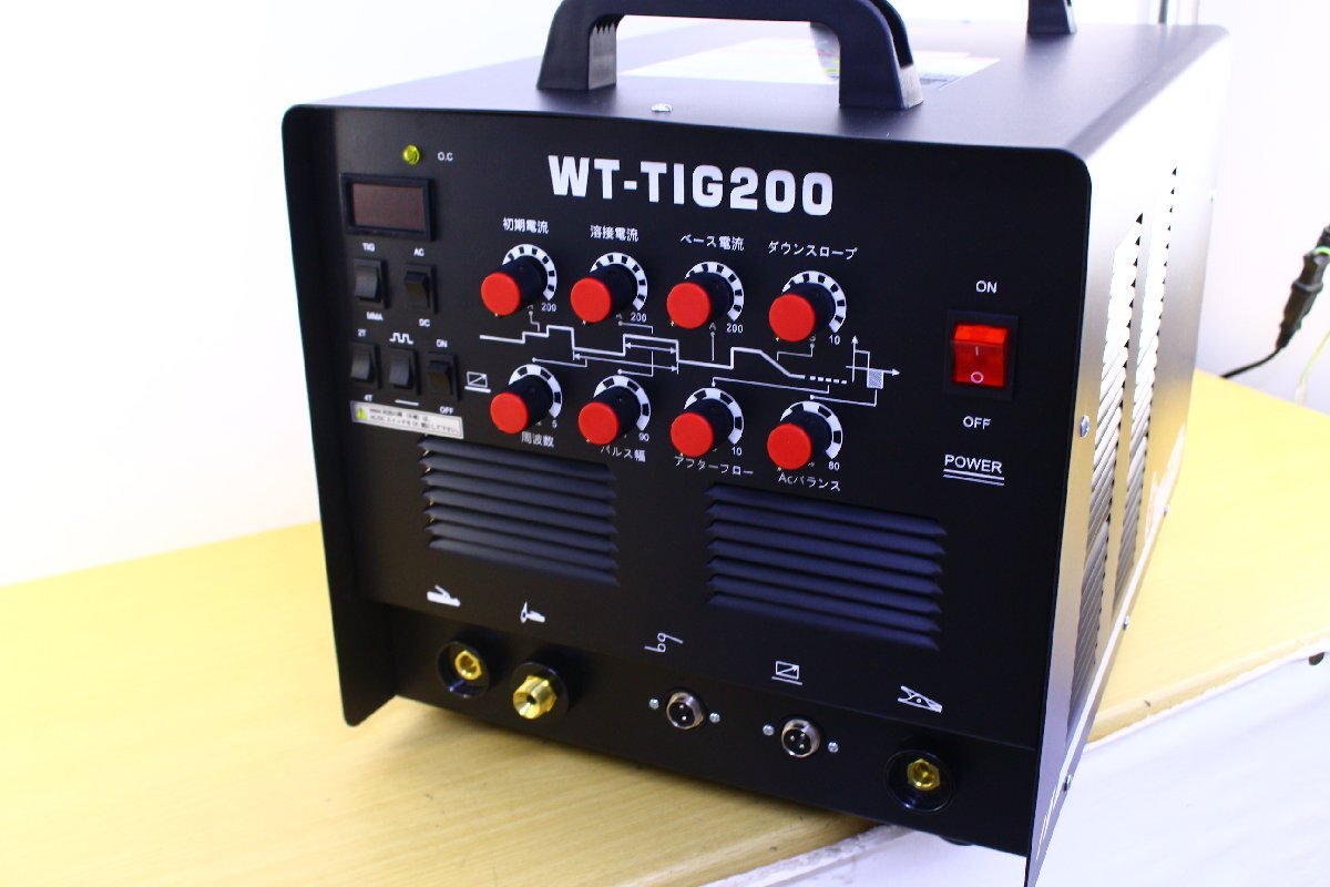 ●WELDTOOL WT-TIG200 インバーター直流/交流TIG溶接機 アーク溶接機 本体 200V 付属品付【10924576】_画像2