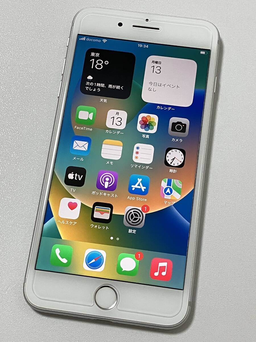 SIMフリー iPhone8 Plus 64GB Silver シムフリー アイフォン8 プラス シルバー 銀 softbank docomo au 本体 SIMロックなし A1898 MQ9L2J/Aの画像1