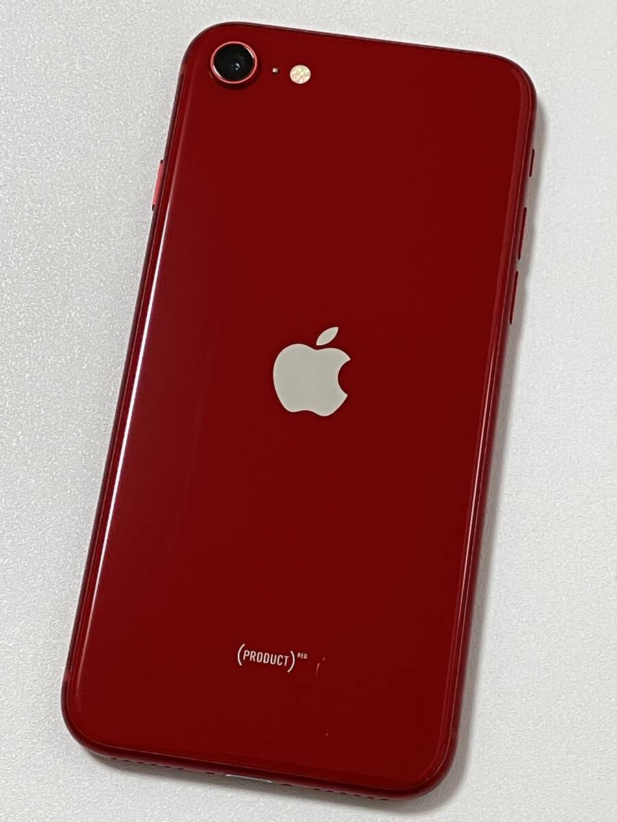 SIMフリー iPhoneSE3 64GB Product Red シムフリー アイフォンSE 3 第三世代 第3世代 レッド softbank docomo au SIMロックなし A2782 100%_画像3