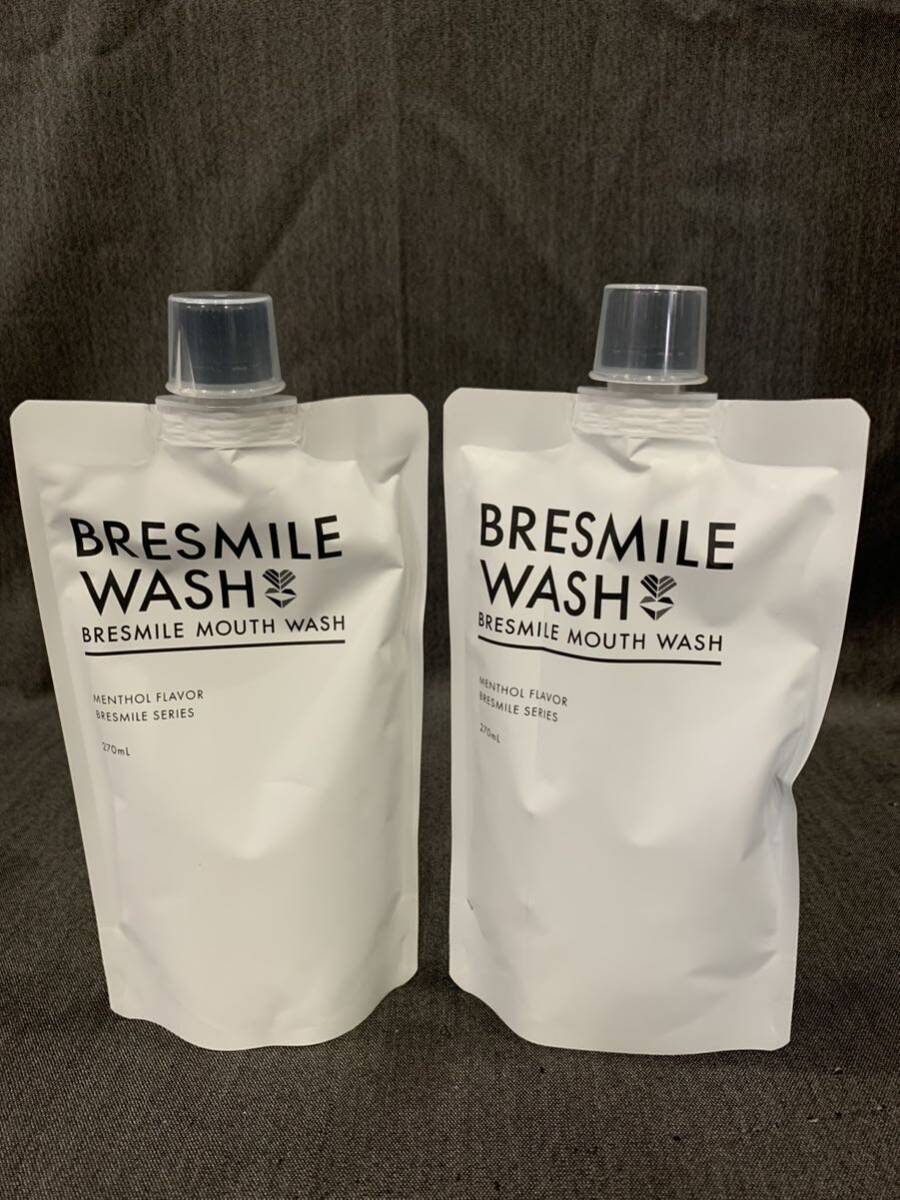 ［まとめ売り］BRESMILEWASH ブレスマイルウォッシュ 270ml × 2個 計量カップ付き 液体歯みがき 口臭予防 ゆの画像1