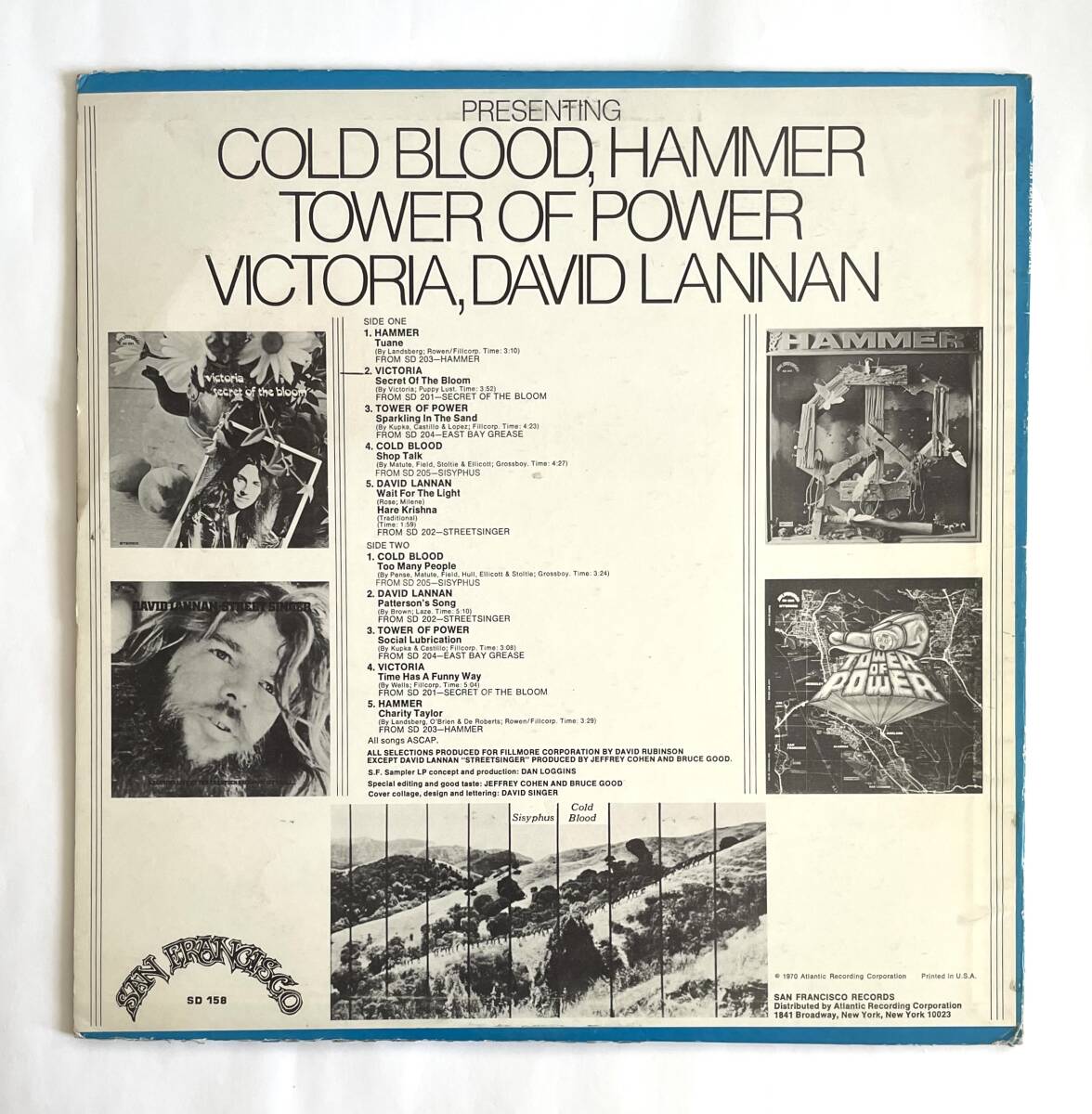 SAN FRANCISCO SAMPLER FALL 1970 SD-158 米盤LPレコード COLD BLOOD HAMMER TOWER OF POWER VICTORIA DAVID LANNAN★シスコサウンド_画像2