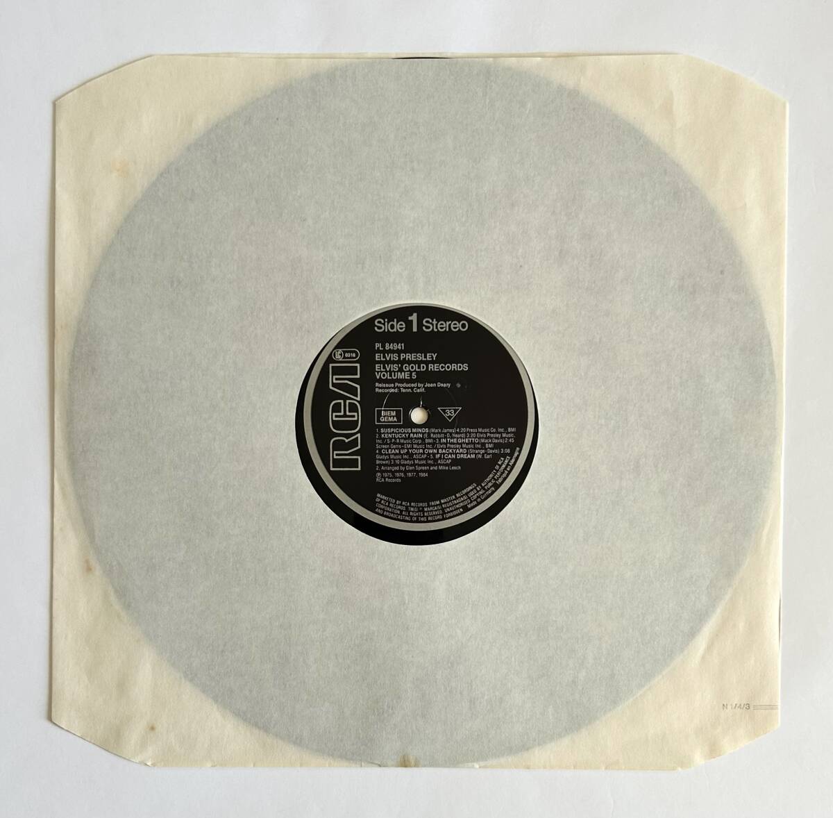 ELVIS PRESLEY / GOLD RECORDS VOLUME 5 西独盤LPレコード RCA PL-84941★エルヴィス・プレスリー ゴールデン・レコード第5集_画像3