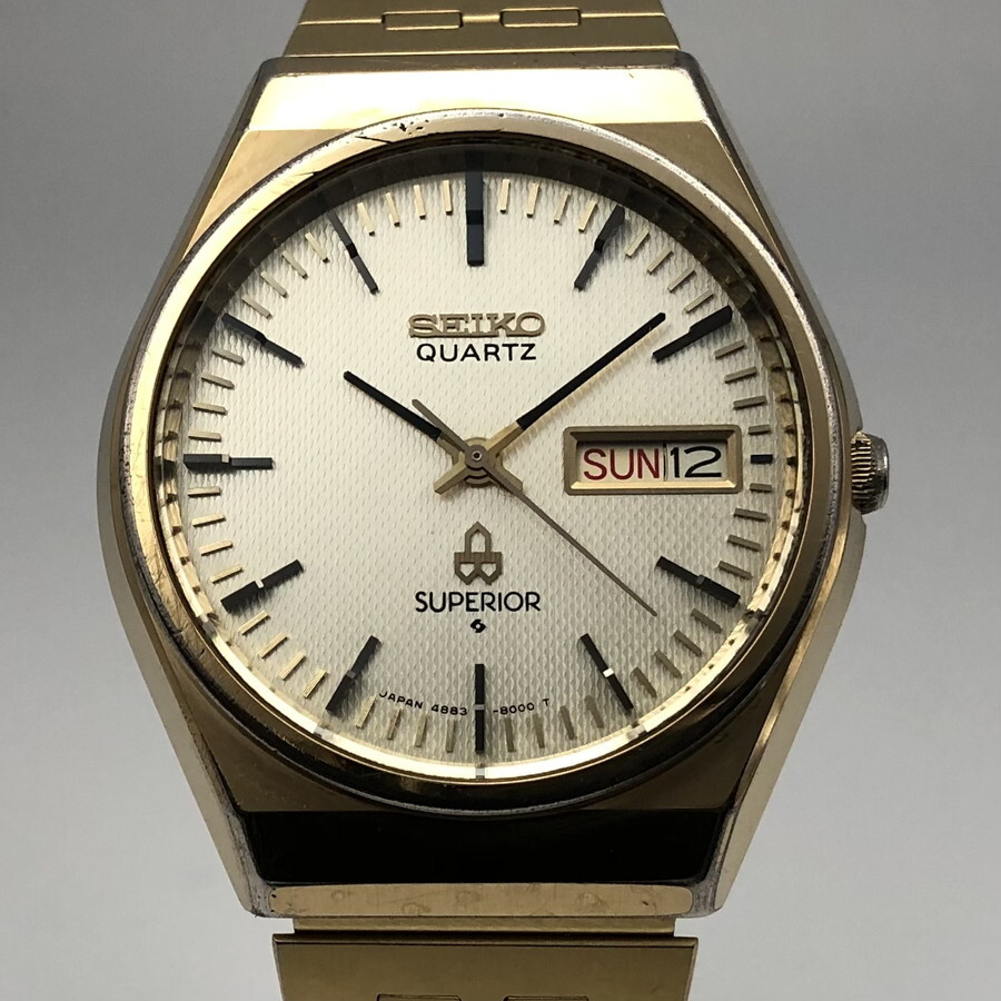 SEIKO SUPERIOR セイコー スーペリア 4883-8100 紳士用クォーツ時計 ビンテージ アンティーク（管理No.1460）の画像2