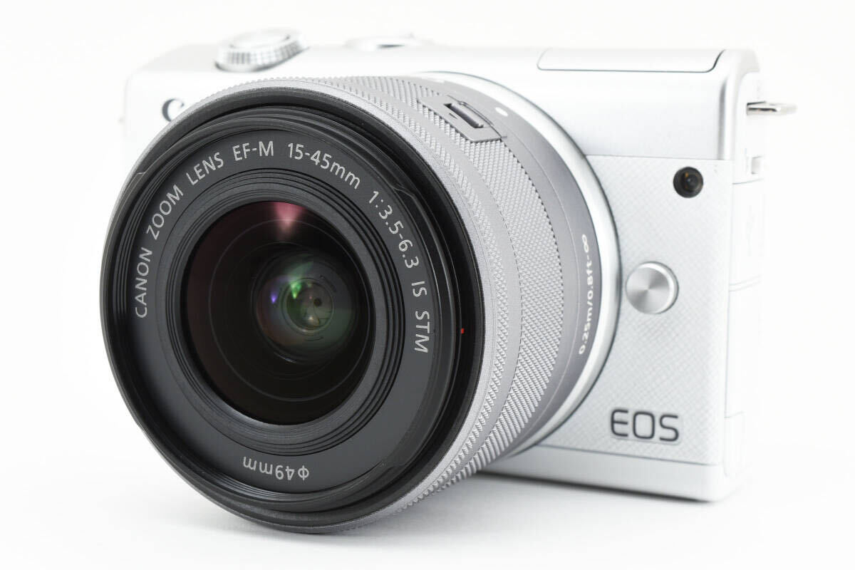 【美品】キャノン Canon EOS M200 15-45mm レンズキット 《人気のホワイトカラー》           MY040465A3014の画像2