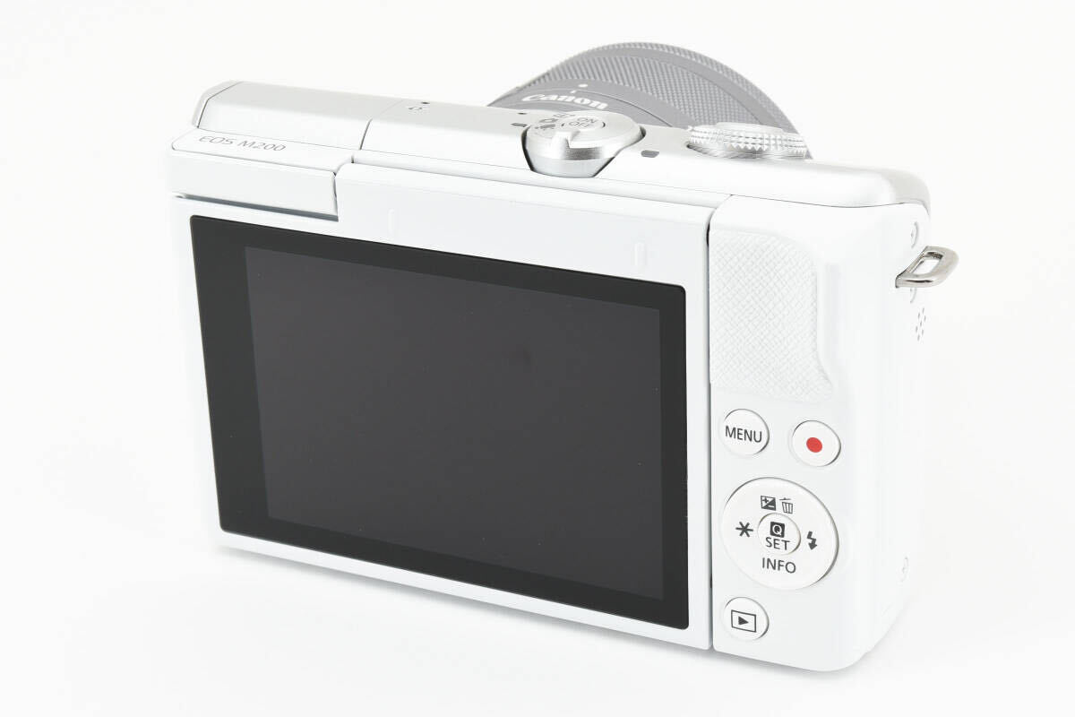 【美品】キャノン Canon EOS M200 15-45mm レンズキット 《人気のホワイトカラー》           MY040465A3014の画像5
