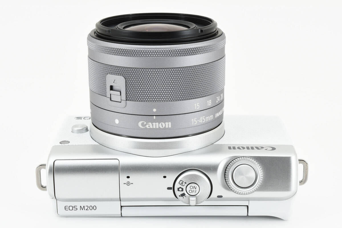 【美品】キャノン Canon EOS M200 15-45mm レンズキット 《人気のホワイトカラー》           MY040465A3014の画像8