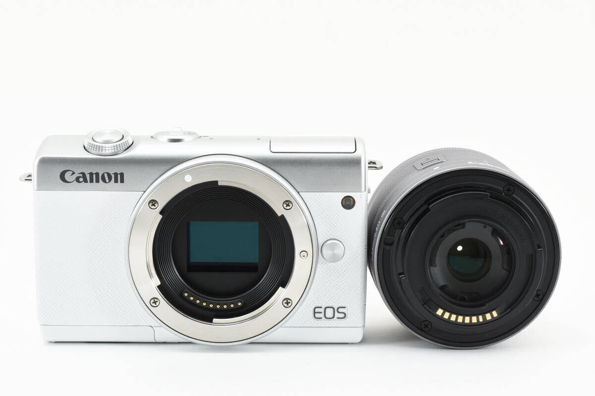 【美品】キャノン Canon EOS M200 15-45mm レンズキット 《人気のホワイトカラー》           MY040465A3014の画像10